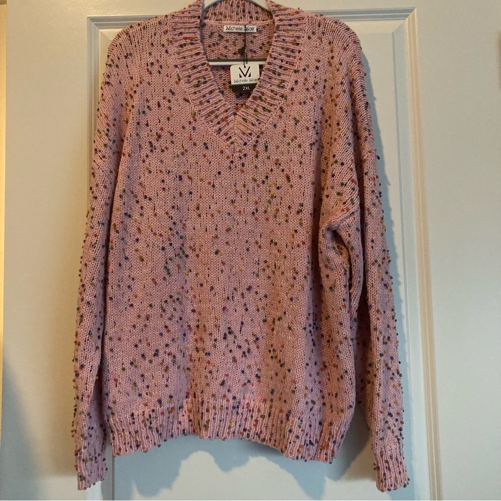 Pink knit sweater